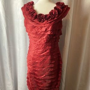 LONDON TIMES red rose dress.
